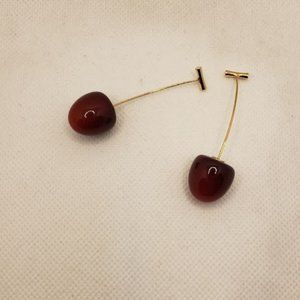 New Red Cherry Drop Dangle Earrings